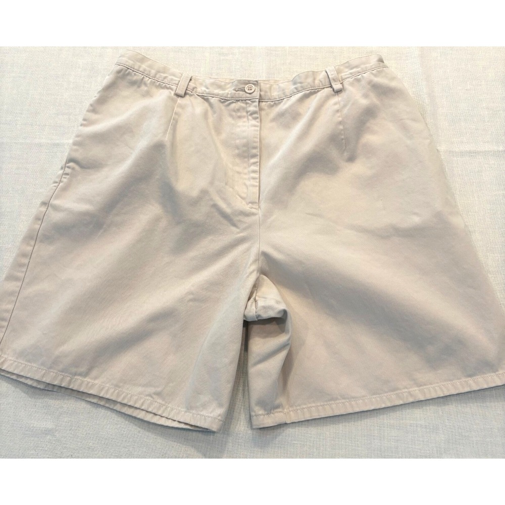 Pendleton Shorts Women Size 16 Light Khaki Bermuda 100% Cotton Comfort Classic‎